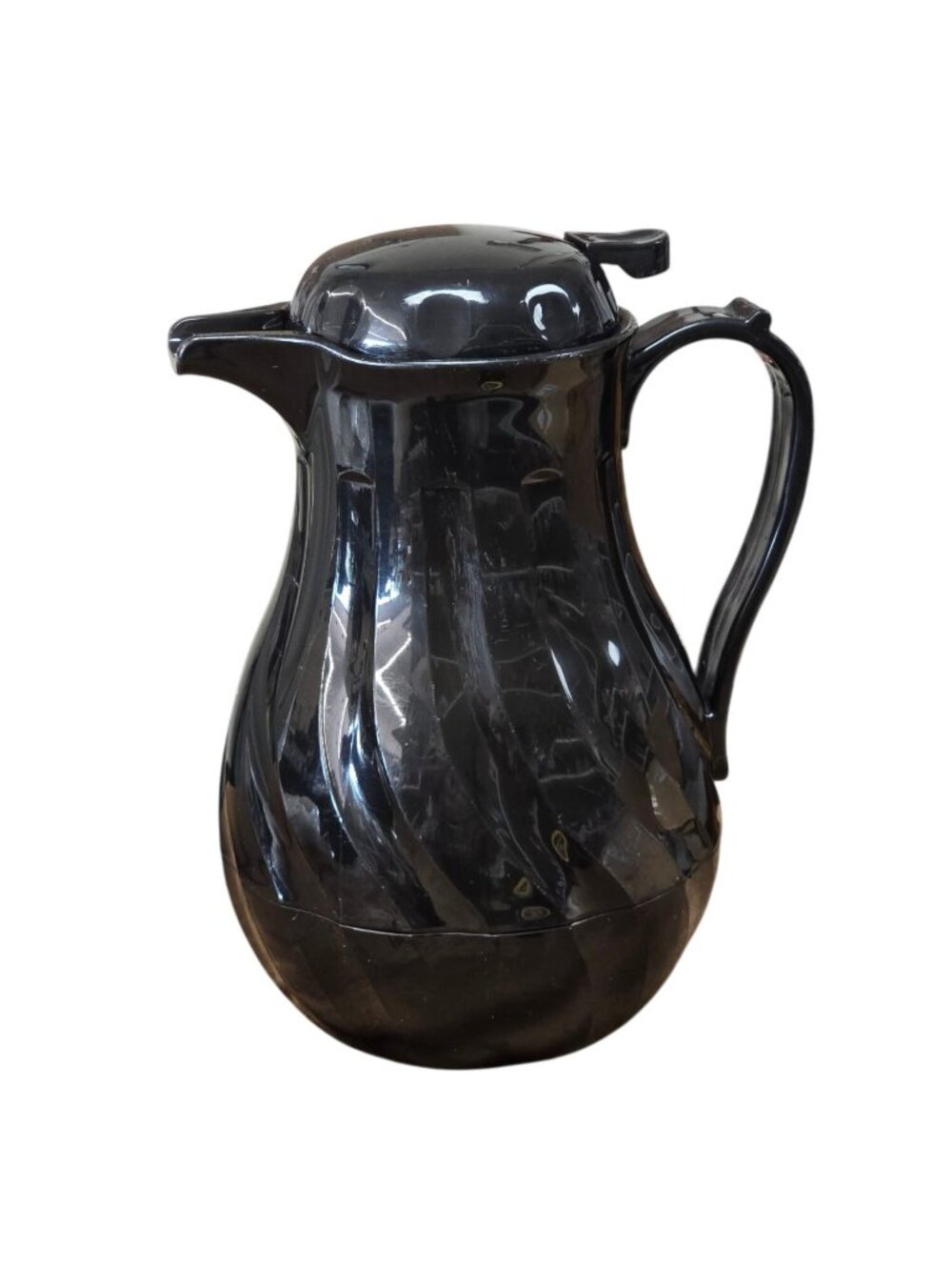 Thermal Carafe 40 Oz Capacity Swirl Design for Hot or Cold Drinks Black